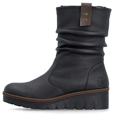 9. Schwarze, gefütterte Keilstiefeletten für Damen von Rieker (X9155-00)