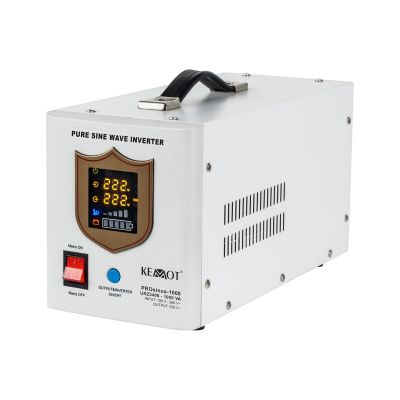KEMOT PROsinus-1000 Notstromversorgung, reiner Sinuswellenwandler mit Ladefunktion 12 V 230 V 1000 VA/700 W