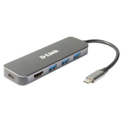 5-in-1-USB-C-Hub mit HDMI/1x HDMI, 3x USB 3.0, 1x USB-C-Anschluss