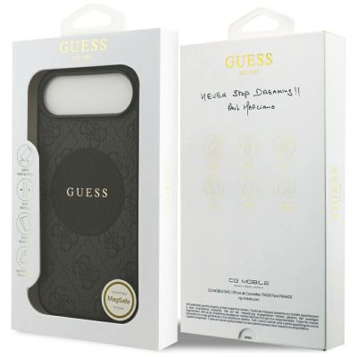 8. Guess 4G Circle Classic Logo MagSafe Hülle für iPhone Air - Schwarz