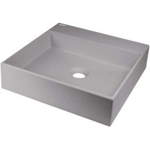 Aufsatzwaschbecken aus Granit mit Armaturenplatz – 400 x 400 mm