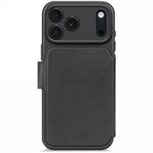 Decoded Leder Abnehmbare Brieftasche MagSafe Hülle für iPhone 17 Pro Max - Schwarz