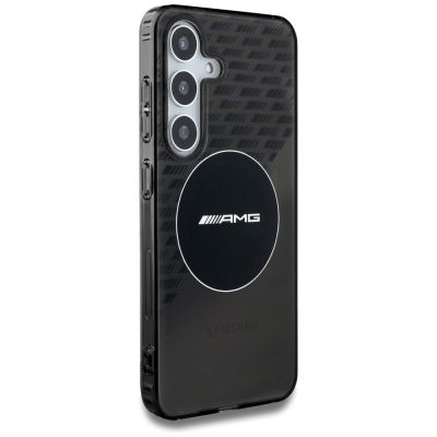 4. AMG Transparent Rhombs MagSafe Case für Samsung Galaxy S25 - Schwarz