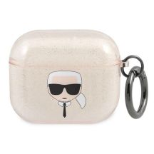 Karl Lagerfeld Glitzer Karl's Head Case für AirPods 3 – Gold