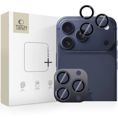 Tech-Protect Camring Fit+ Kameraabdeckung für iPhone 14 Pro / Max / 15 Pro / Max / 16 Pro / Max / 17 Pro / Max – Blau