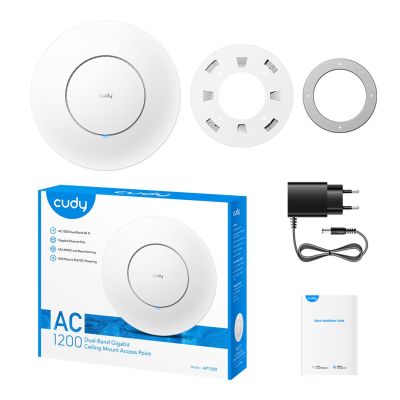 12. Access Point CUDY AP1300 AC1200 Dualband-WLAN 1x Gigabit Mesh