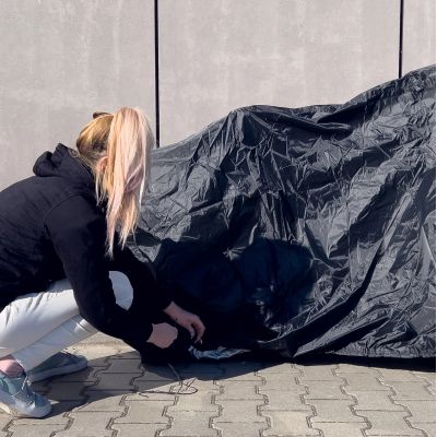 13. Wasserdichte Grillabdeckung, Fahrradabdeckung, Fahrradabdeckung, Gartenmöbelabdeckung, XL-Abdeckung schwarz