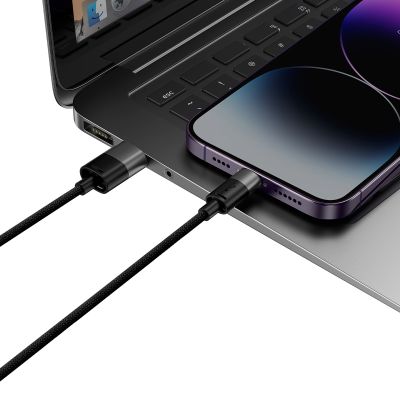 8. 3in1 USB - Micro-USB / Lightning / USB C 3,5A 1,2m Kabel Baseus StarSpeed - schwarz