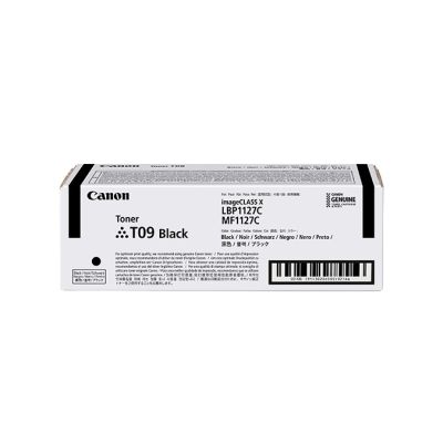 Canon TONER T09 BK Tonerkartusche, 1 Stück, Original Schwarz