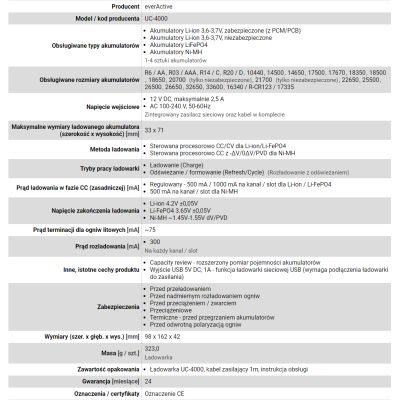 2. everActive UC-4000 Ladegerät (Keine Daten verfügbar)