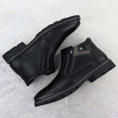 10. Herren-Outdoorstiefeletten mit warmem Futter und Reißverschlüssen, schwarz VanHorn AN71309
