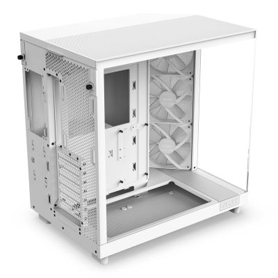 6. NZXT H6 FLOW RGB MIDI-TOWER-COMPUTERGEHÄUSE MIT FENSTER, WEISS