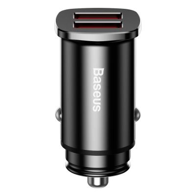 3. Baseus Square Smart Car Charger 2x USB QC3.0 Quick Charge 3.0 SCP AFC 30W Schwarz (CCALL-DS01)