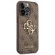 4. Guess 4G Big Metal Logo Case für iPhone 14 Pro - Braun