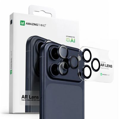 4. AmazingThing Linsenglas für iPhone 17 Pro / Pro Max mit blauem Aluminiumrahmen