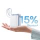 7. Baseus PicoGo 10000mAh 45W Powerbank mit integriertem Kabel und Display - Weiß