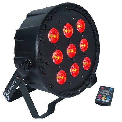 LIGHT4ME LED PAR 9X10W MKII RGBW IR-Fernbedienung