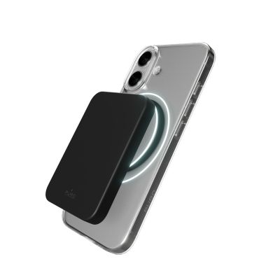3. Puro Lite Mag TPU+PC Hülle kompatibel mit MagSafe für iPhone 17 - Transparent mit schwarzem Ring
