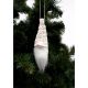 15. Dekorativer Anhänger Weihnachtsmann, 11 cm, weiße Pailletten