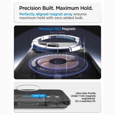 9. Spigen Ultra Hybrid MagSafe Hülle für iPhone 18 Pro / 17 Pro – Mattschwarz