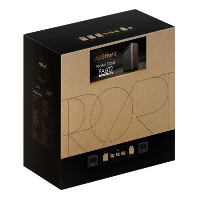 28. ASUS ProArt PA602 Wood Edition Modern Black – Midi-Tower mit Metallfront, Schwarz, Holz