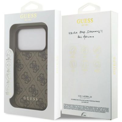 8. Guess 4G Classic Hülle für iPhone 17 Pro / 18 Pro - Braun