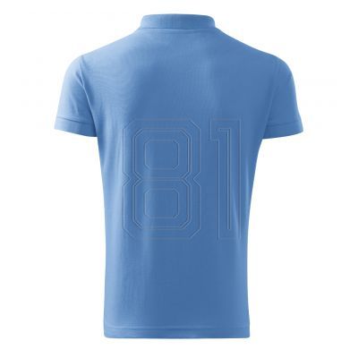 2. Malfini Cotton M MLI-21215 blaues Poloshirt