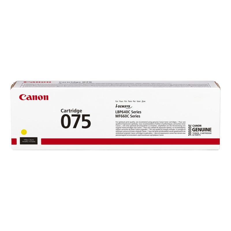 7. Canon 075 Tonerkartusche, 1 Stück, Original, Gelb