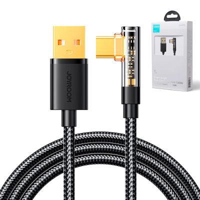 11. Joyroom Gaming-Kabel S-UC027A6 USB-C (gewinkelt) / USB-A (gerade) 3A 1,2 m – Schwarz