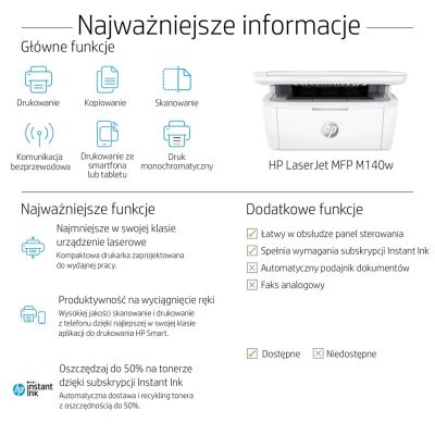 5. HP LaserJet M140w 7MD72F MFP
