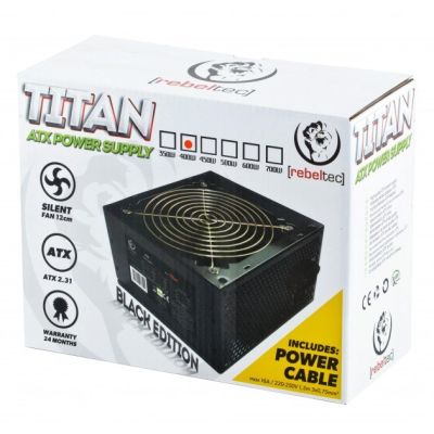 2. REBELTEC ATX-NETZTEIL VER. 2.31 BOX+KABEL TITAN 500
