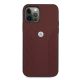 3. BMW Leather Curve Perforate Case für iPhone 12 / iPhone 12 Pro – Rot