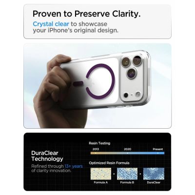 8. Spigen Ultra Hybrid Mag MagSafe Hülle für iPhone 18 Pro Max / 17 Pro Max – transparent-burgunderrot