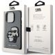 8. Karl Lagerfeld Saffiano Karl & Choupette Hülle für iPhone 14 Pro 6 - Silber