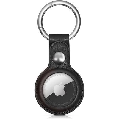 Apple AirTag PU Lederhülle - Schwarz
