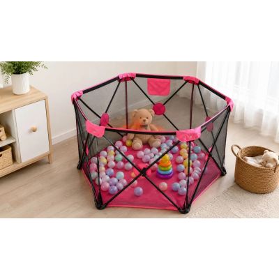 Extralink Kids | Kinderlaufstall | Faltbarer Spielplatz und Bällebad für Kinder 120 x 68 cm, groß, K-462