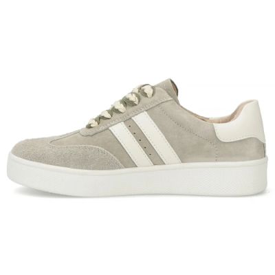 3. Damen-Sneaker aus Leder mit Plateausohle in Khaki, Modell Filippo DP7512