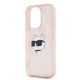 6. Karl Lagerfeld IML Choupette Head & Monogram Hülle für iPhone 15 Pro – Rosa