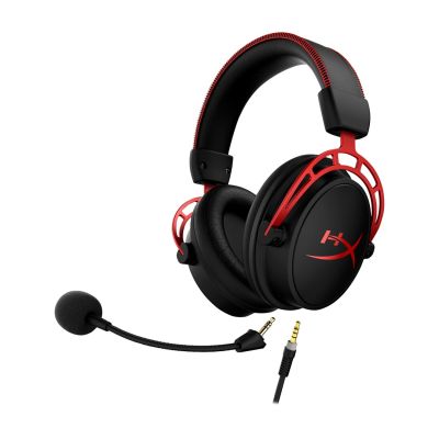 8. HyperX Cloud Alpha Gaming-Headset, Schwarz/Rot, kabelgebunden, 13–27.000 Hz, Gaming, 298 g, Rot