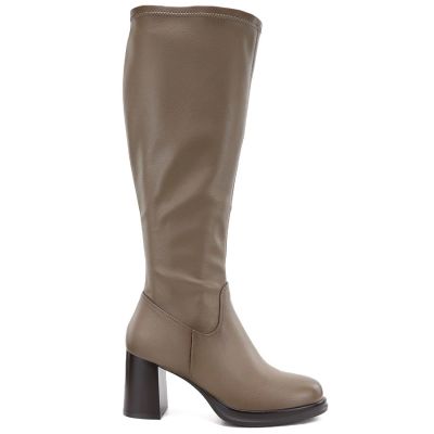 2. Damen-Khaki-Stiefel mit Absatz Potocki SZ12861