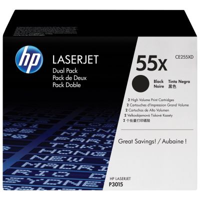 2. HP 55X 2er-Pack Original LaserJet XL Schwarze Tonerkartuschen