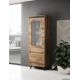 3. NORD Vitrine 60x38x182,5 Eiche Wotan/Anthrazit