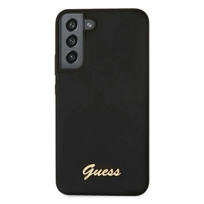 3. Guess Silikonhülle mit Metalllogo für Samsung Galaxy S22+ - Schwarz