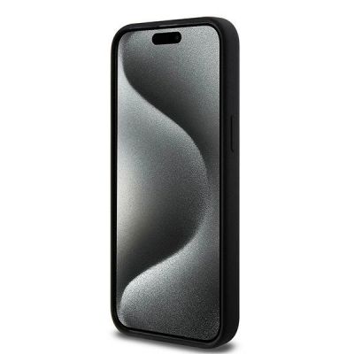 5. Karl Lagerfeld Silikon Choupette Head MagSafe Hülle für iPhone 15 Pro – Schwarz