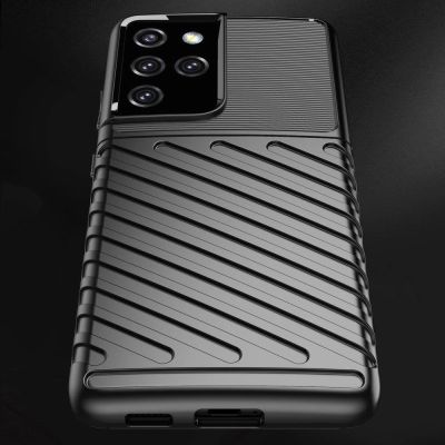 8. Thunder Case für Samsung Galaxy S23 Ultra Silikon Armor Case blau