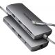 10. AXAGON HMC-8HLSA Multiport-Hub USB-C 3.2 Gen 1, 3x USB-A + 4K/60Hz HDMI + SD/microSD, Gigabit-LAN, Audio, PD 100W - Silber