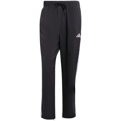 2. adidas Essentials 3-Streifen Stanford Hose mit offenem Saum für Herren, Schwarz JC8491