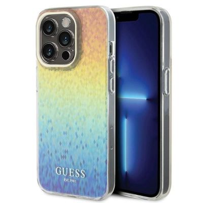 Guess IML Faceted Mirror Disco Iridescent Hülle für iPhone 14 Pro Max – mehrfarbig