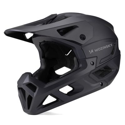 Wozinsky Integralhelm mit abnehmbarem Visier, Größe 57–59 cm – Schwarz