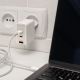 5. Qoltec 100W GaN-Wandladegerät | 5–20 V | 1,5–5 A | 2 x USB-C PD | 1 x USB QC 3.0 | Weiß
